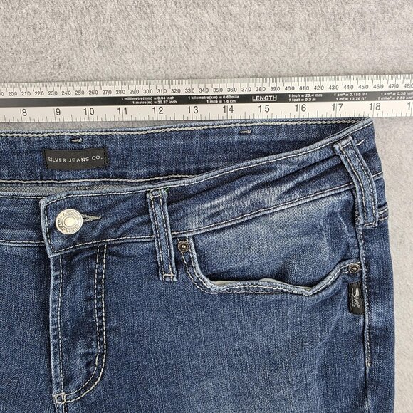 Silver Jeans Co Suki Bootcut Jeans Womens 34x31 Blue Wash Mid Rise Stretch - Picture 6 of 10